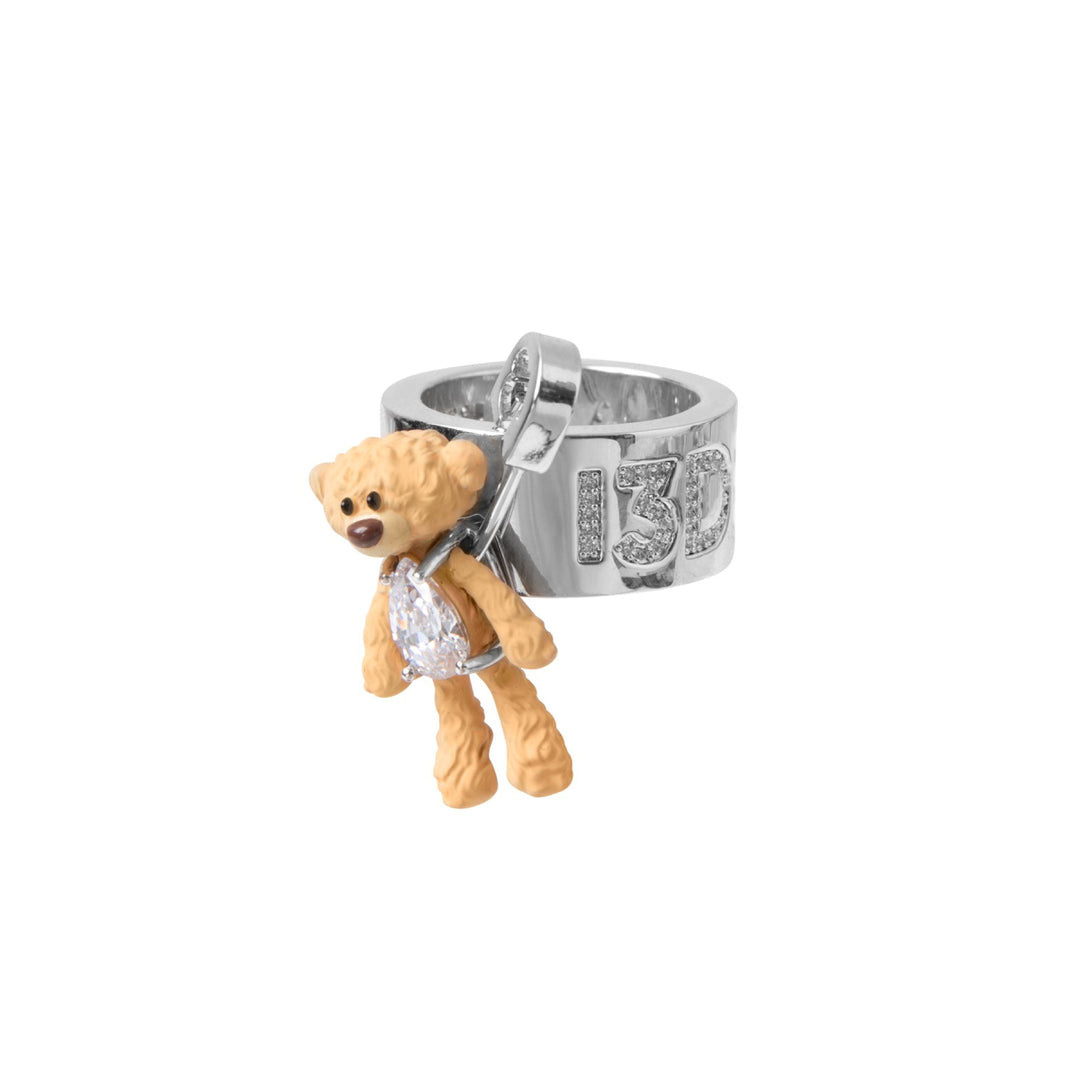 13De Marzo Zircon Bear Pin Ring - Mores Studio