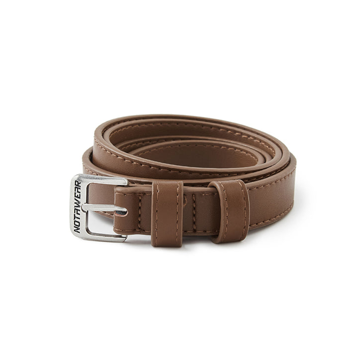 NotAwear Vintage Logo Leather Belt Brown - Mores Studio