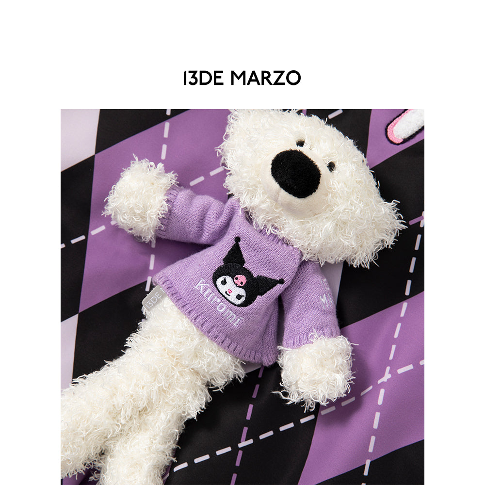 13De Marzo X Kuromi Reversible Plaid Down Jacket Purple - Mores Studio