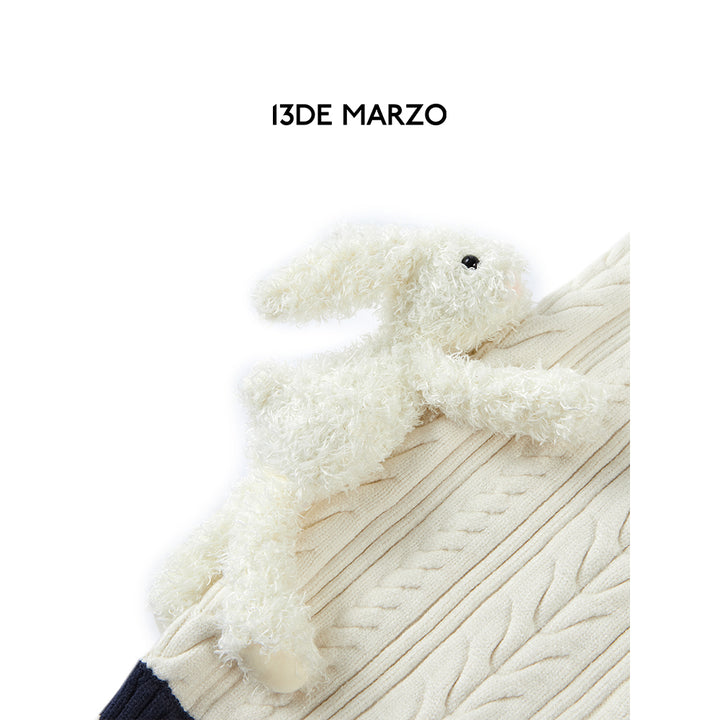 13De Marzo Color Blocked Plaid Knit Dress White - Mores Studio