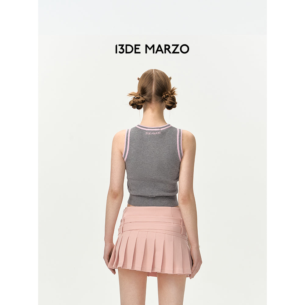 13De Marzo Doozoo Weave Knit Vest Grey