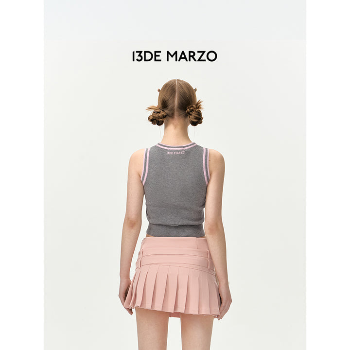 13De Marzo Doozoo Weave Knit Vest Grey