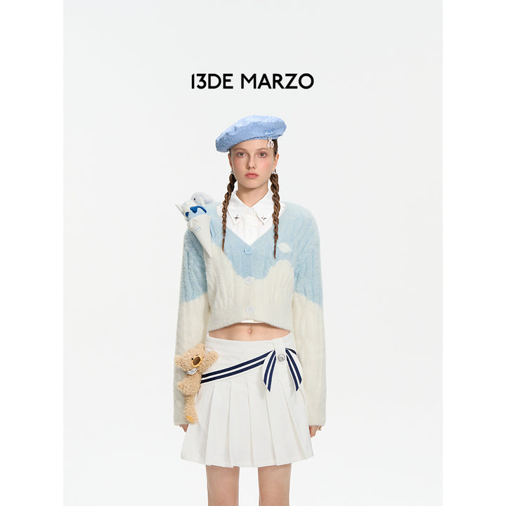 13De Marzo Doozoo Melt Ice Cream Knit Cardigan Blue - Mores Studio