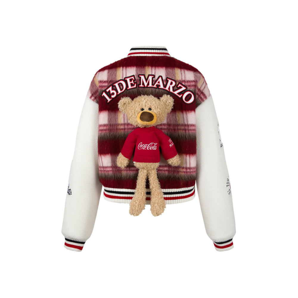 13De Marzo X Coca-Cola Bear Tweed Fleece Jacket - Mores Studio