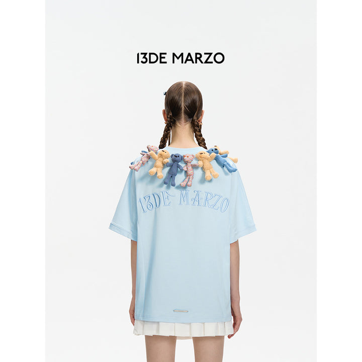 13De Marzo Mini Bears Collar Tee Blue - Mores Studio