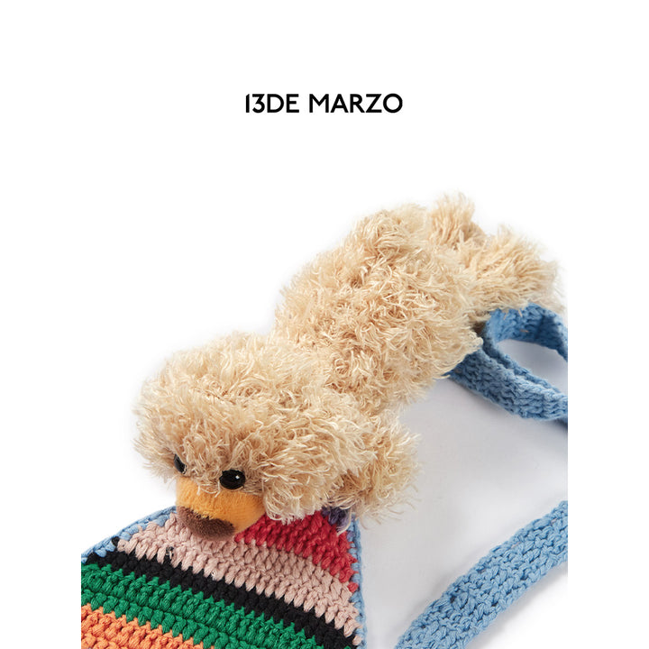 13De Marzo Colored Yarn Bear Knit Camisole Top