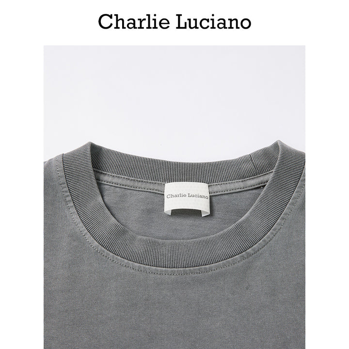 Charlie Luciano Marionette Printed T-Shirt Washed Grey