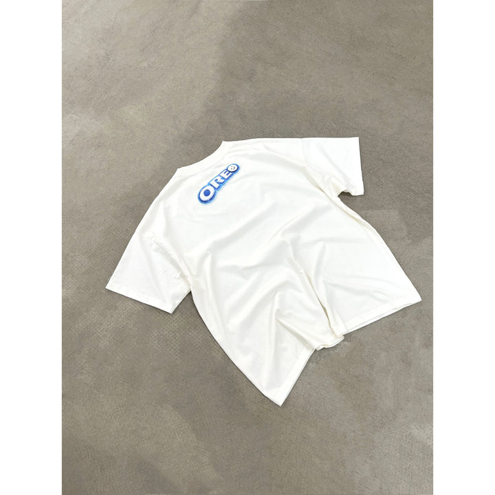 Purey Oreo Logo Printed T-Shirt White