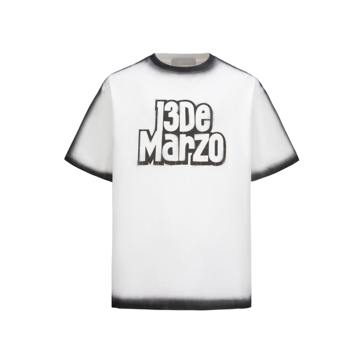 13De Marzo Outline Sketch Logo T-Shirt White