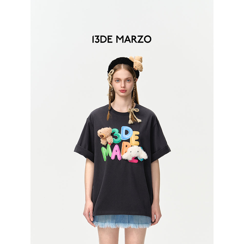 13De Marzo Doozoo Balloon Logo T-Shirt Gray