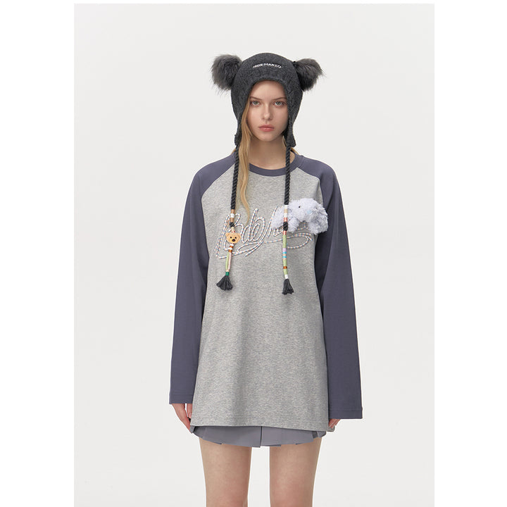 13De Marzo Ear Bear Knit Beanie Dark Gray