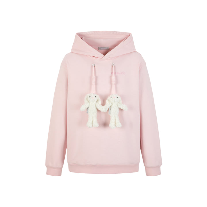 13De Marzo String Magnetic Bear Hoodie Pink