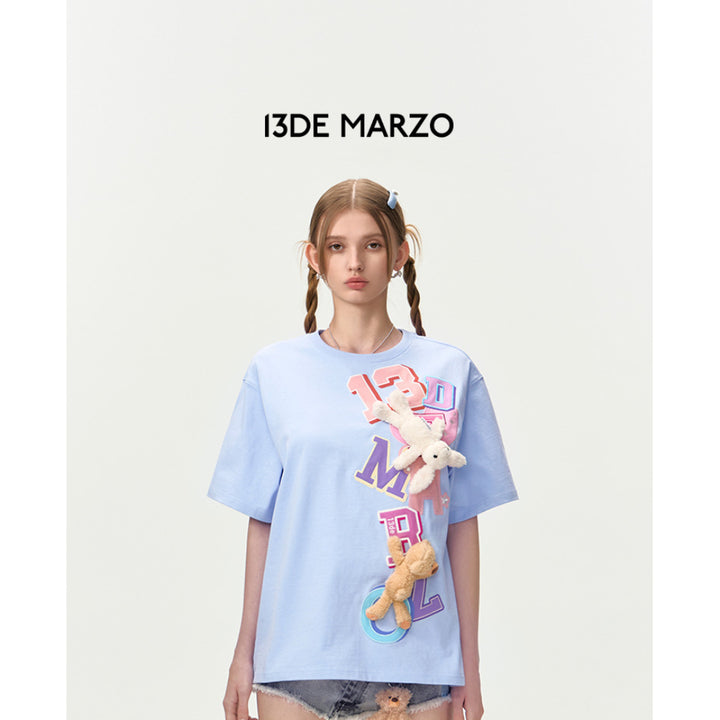 13De Marzo Doozoo Vertical Logo T-Shirt Blue