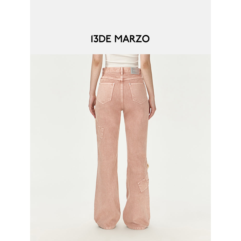 13De Marzo Doozoo Denim Bow Jeans Pink