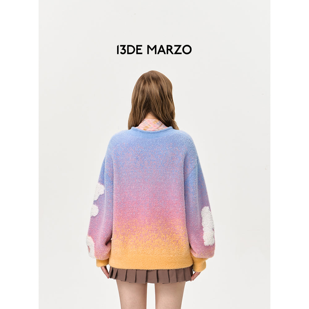 13De Marzo Float Cloud Balloon Knit Sweater Pink