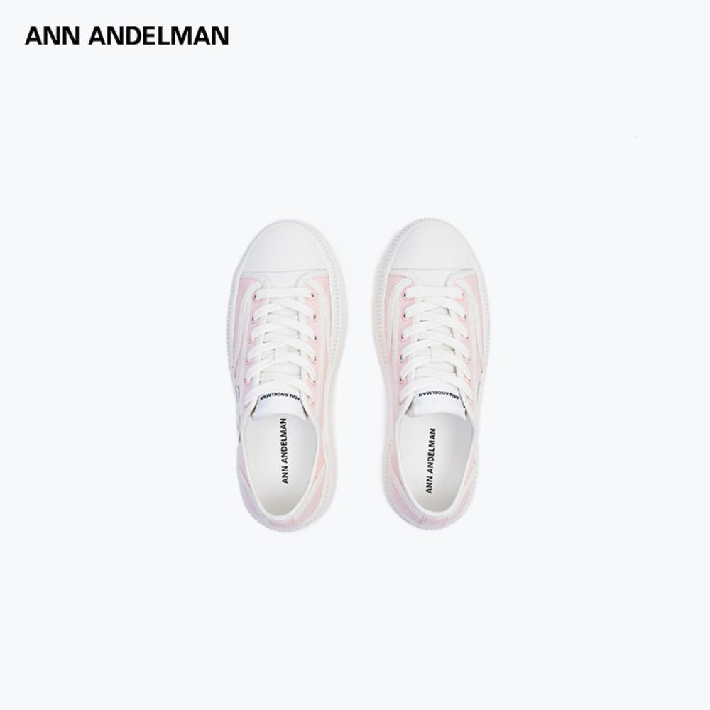 Ann Andelman Classic Court Platform Canvas Sneaker Pink