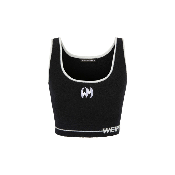 Weird Market Basic Logo Knit Vest Black - Mores Studio