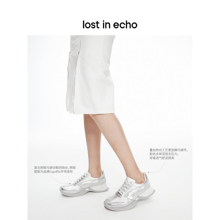 Lost In Echo Upturned Toe Retro Sneaker Sliver