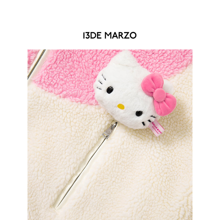 13De Marzo X Hello Kitty Color Blocked Bear Fleece Coat - Mores Studio