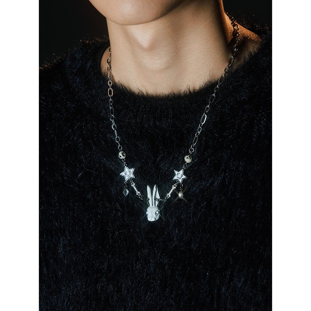 VSCH Rabbit Lucky Star Necklace Silver - Mores Studio