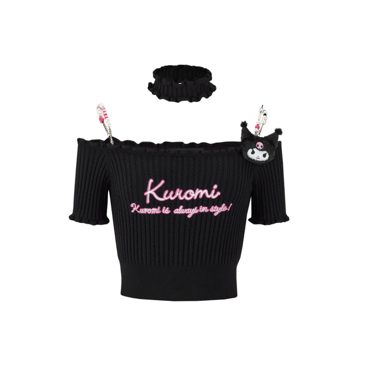 13De Marzo X Kuromi Knit Top Black - Mores Studio