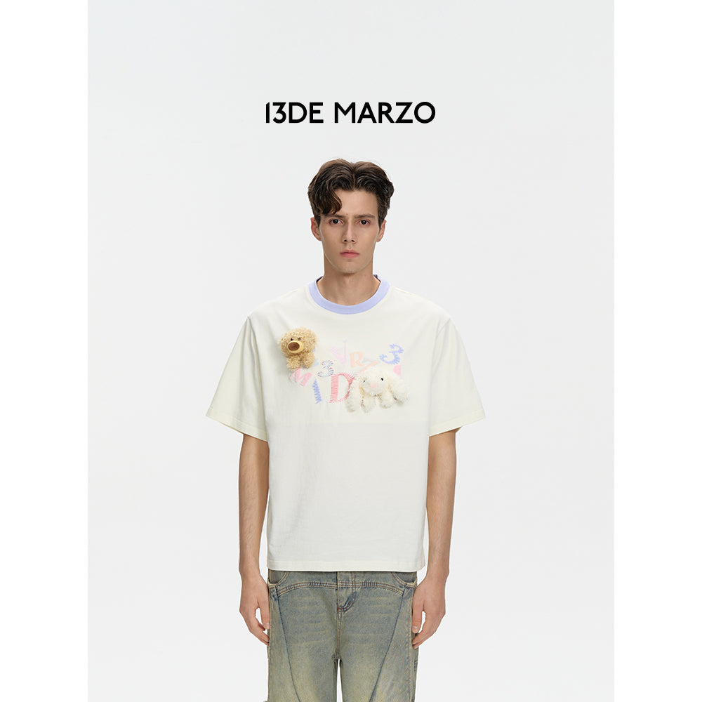 13De Marzo Doozoo Crayon Logo T-Shirt White - Mores Studio