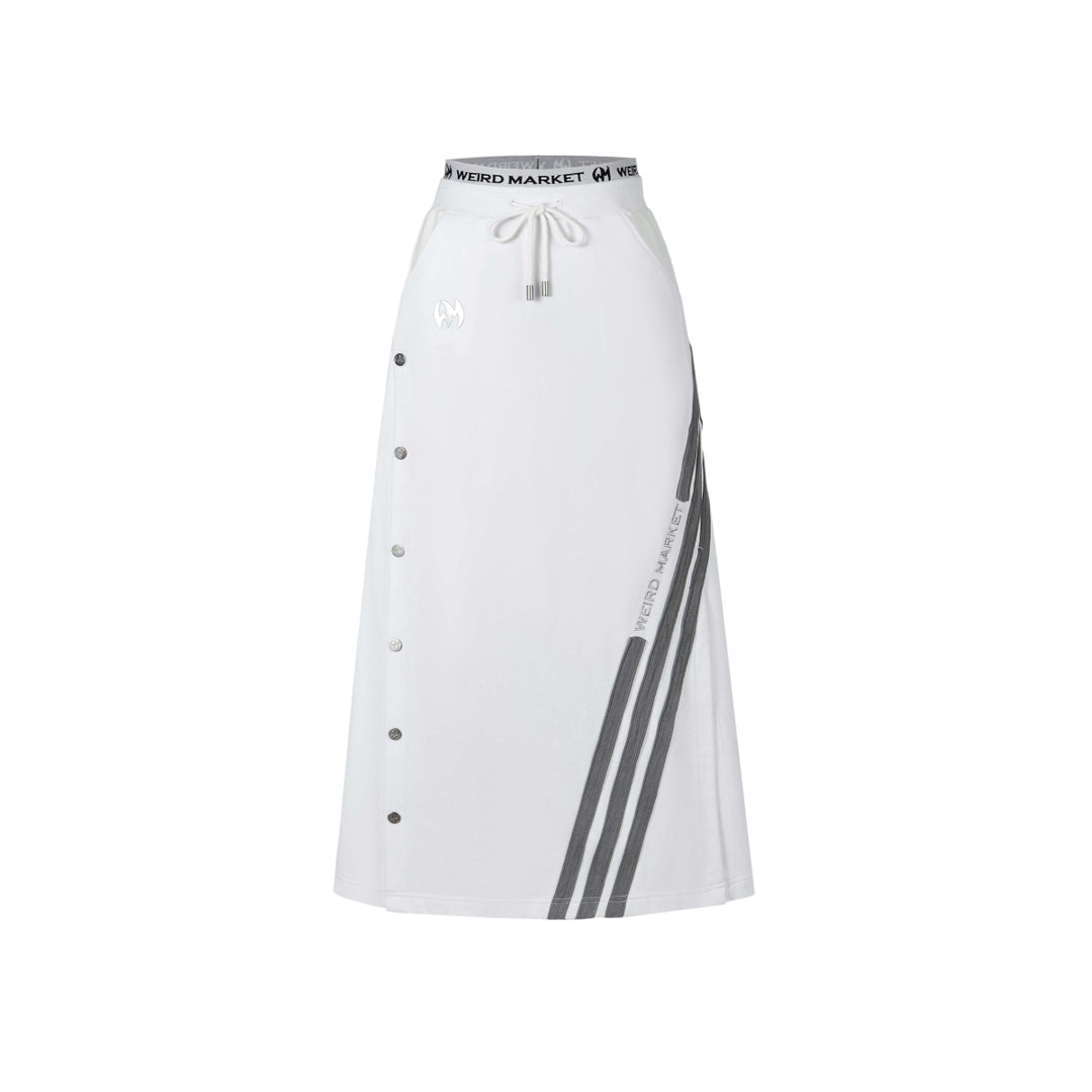 Weird Market 3M Reflective Striped Sport Skirt White - Mores Studio