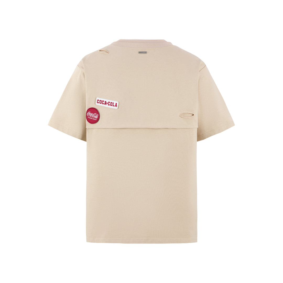 13De Marzo X Coca-Cola Bear Layered Logo T-Shirt Khaki