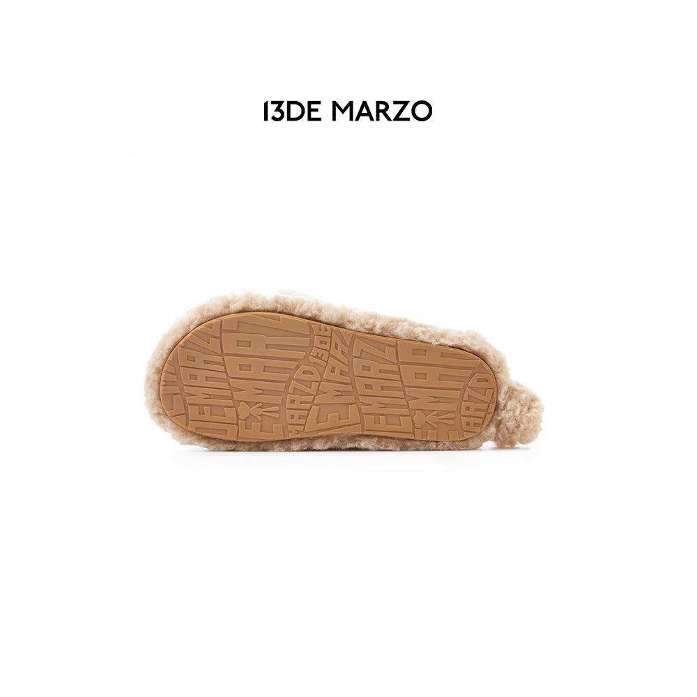 13De Marzo Doozoo Dynamic Fuzzy Slipper Khaki