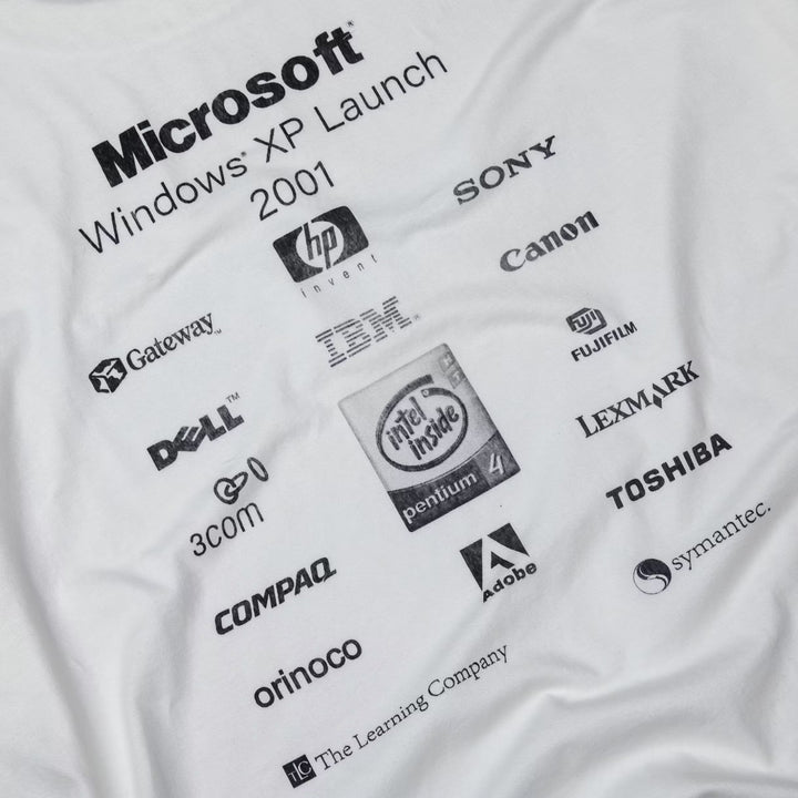 Purey Windows Logo Printed T-Shirt Vintage White