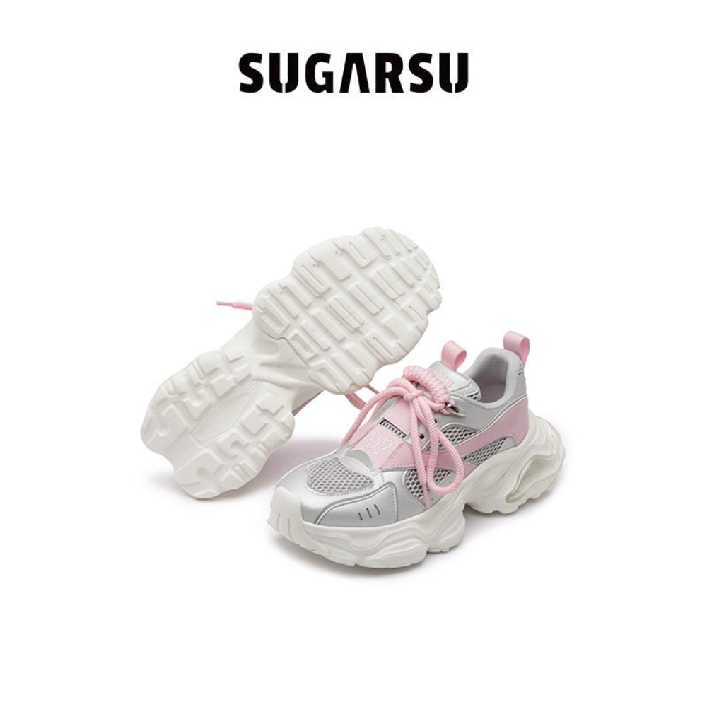 SugarSu Butterfly Bubble Sole Clunky Sneaker Sliver