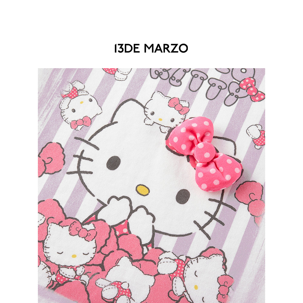 13De Marzo X Hello Kitty Graffiti Printed T-Shirt White