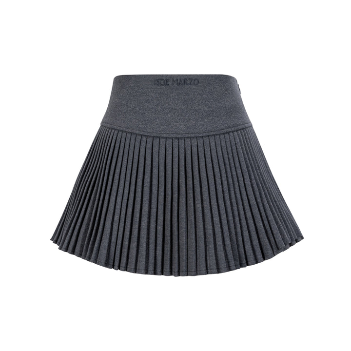 13De Marzo Doozoo Woolen Pleated Skirt Gray