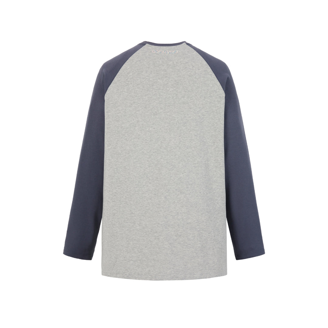 13De Marzo Gradient Bear Logo L/S Raglan T-Shirt Navy Blue