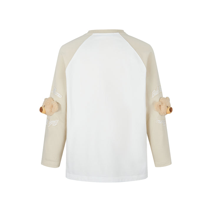 13De Marzo Shoulder Bear L/S Top Beige