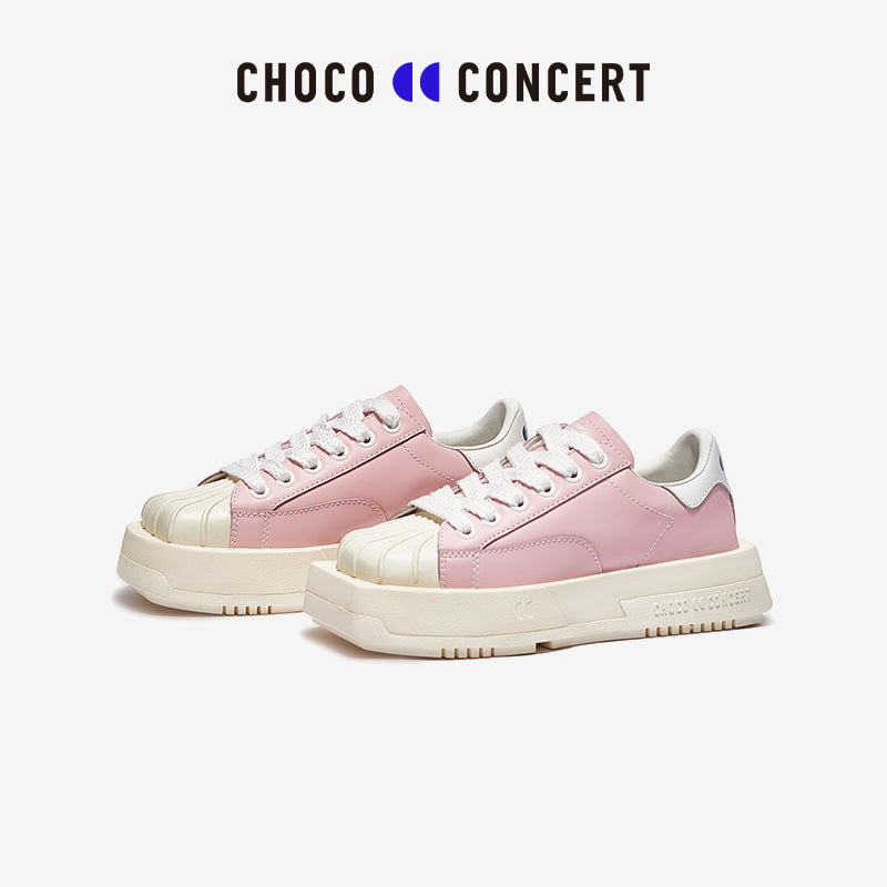 Choco Concert Mis-Matched Shell Toe Sneaker Pink - Mores Studio
