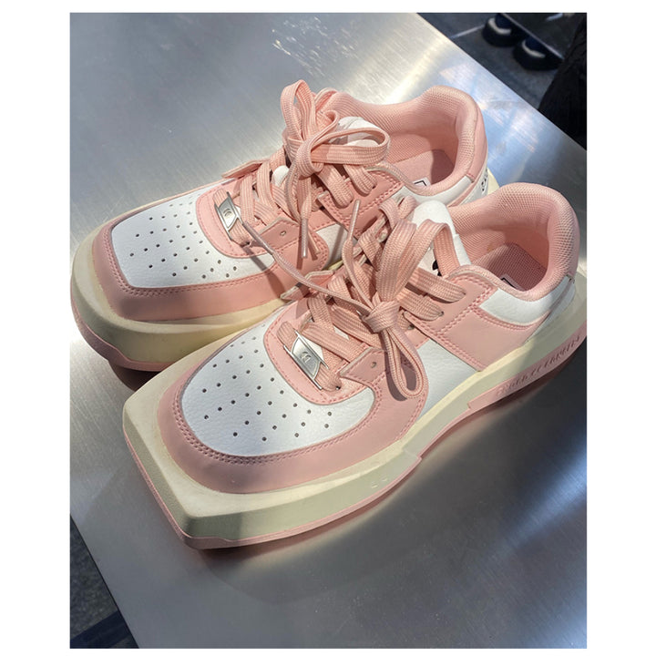 Choco Concert Mis-Matched Square Toe Sneaker Pink
