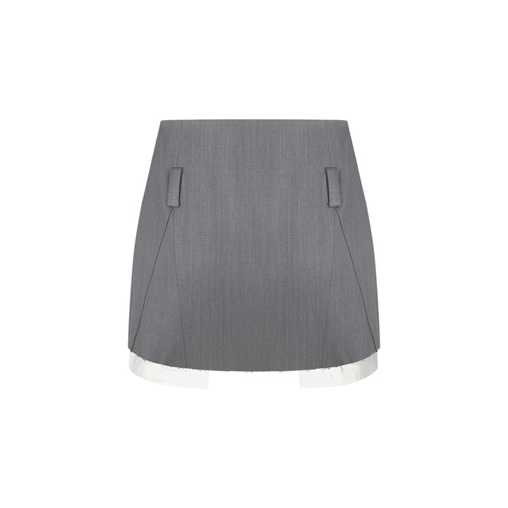 Herlian Double Layered Suit Skirt Grey - Mores Studio