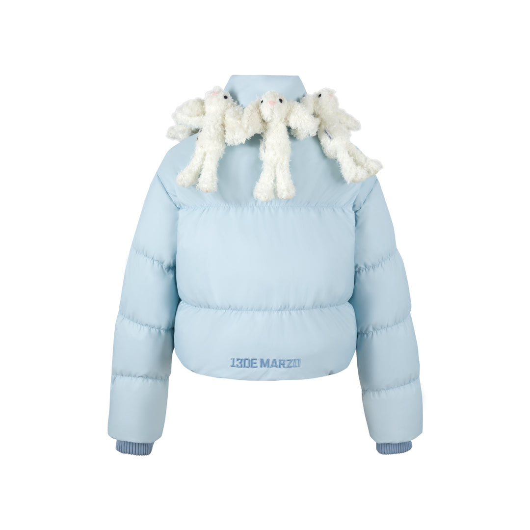 13De Marzo Doozoo Neck Round Down Jacket Blue - Mores Studio