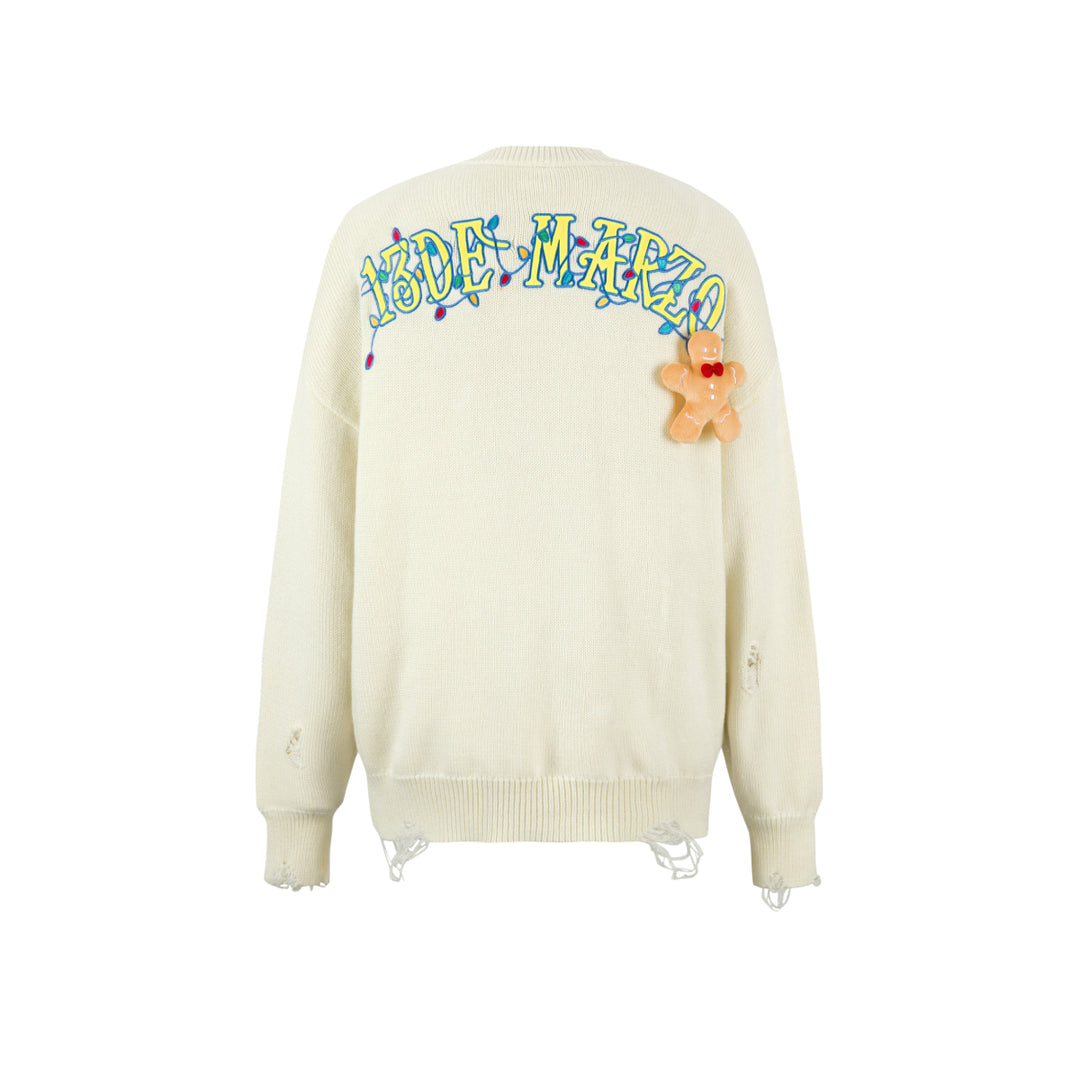 13De Marzo X Looney Tunes Tweety Christmas Sweater Cream - Mores Studio