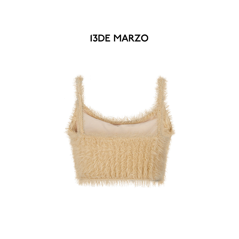 13De Marzo Doozoo Bear Fur Vest Khaki - Mores Studio