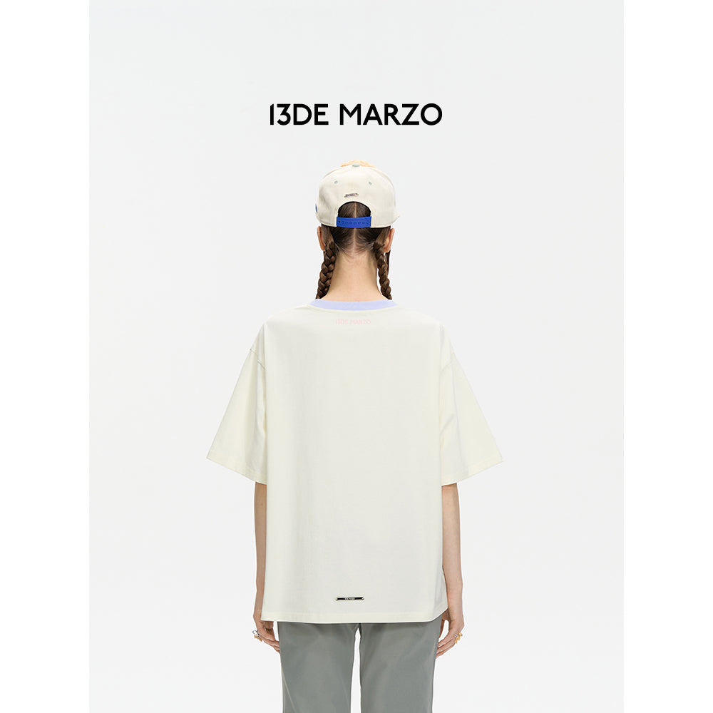 13De Marzo Doozoo Crayon Logo T-Shirt White - Mores Studio