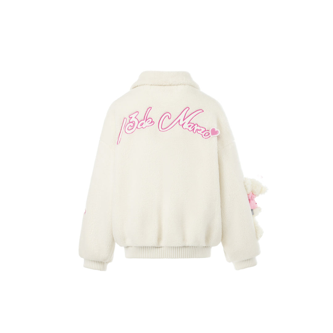 13De Marzo X Hello Kitty Bear Fleece Coat White - Mores Studio
