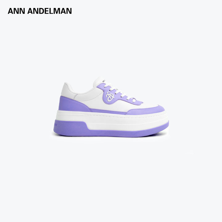 Ann Andelman Logo Heel Platform Sneaker Purple