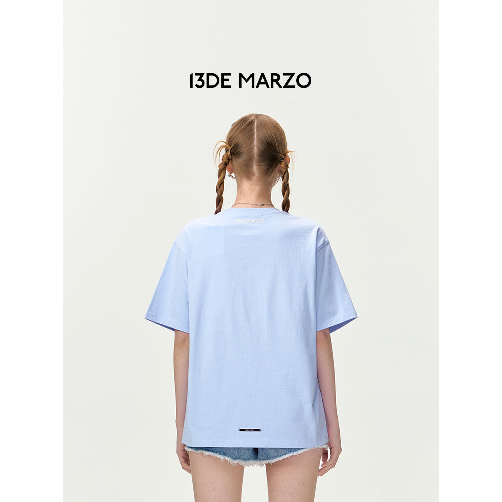 13De Marzo Doozoo Vertical Logo T-Shirt Blue