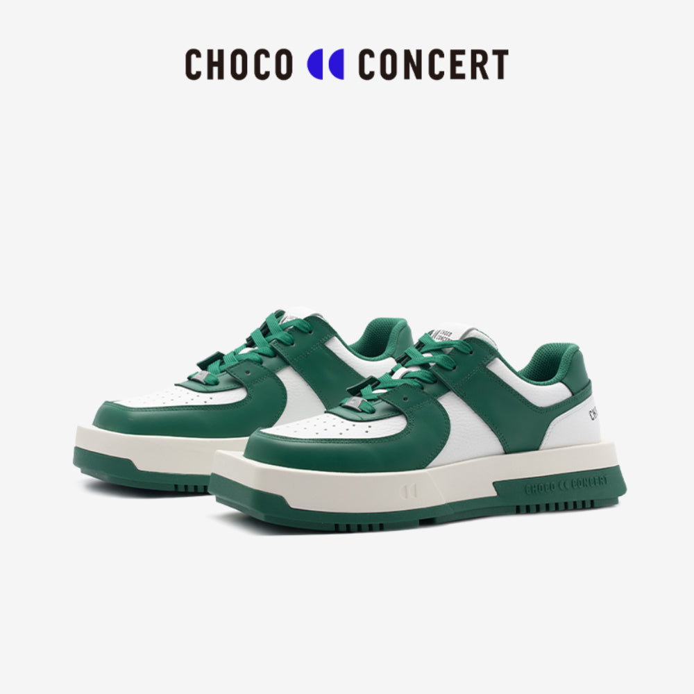 Choco Concert Mis-Matched Square Toe Sneaker Green - Mores Studio