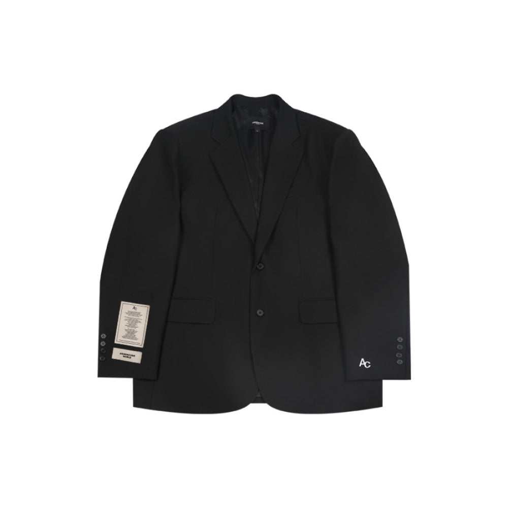 ARDENCODE Patchwork Oversize Suit Blazer Black