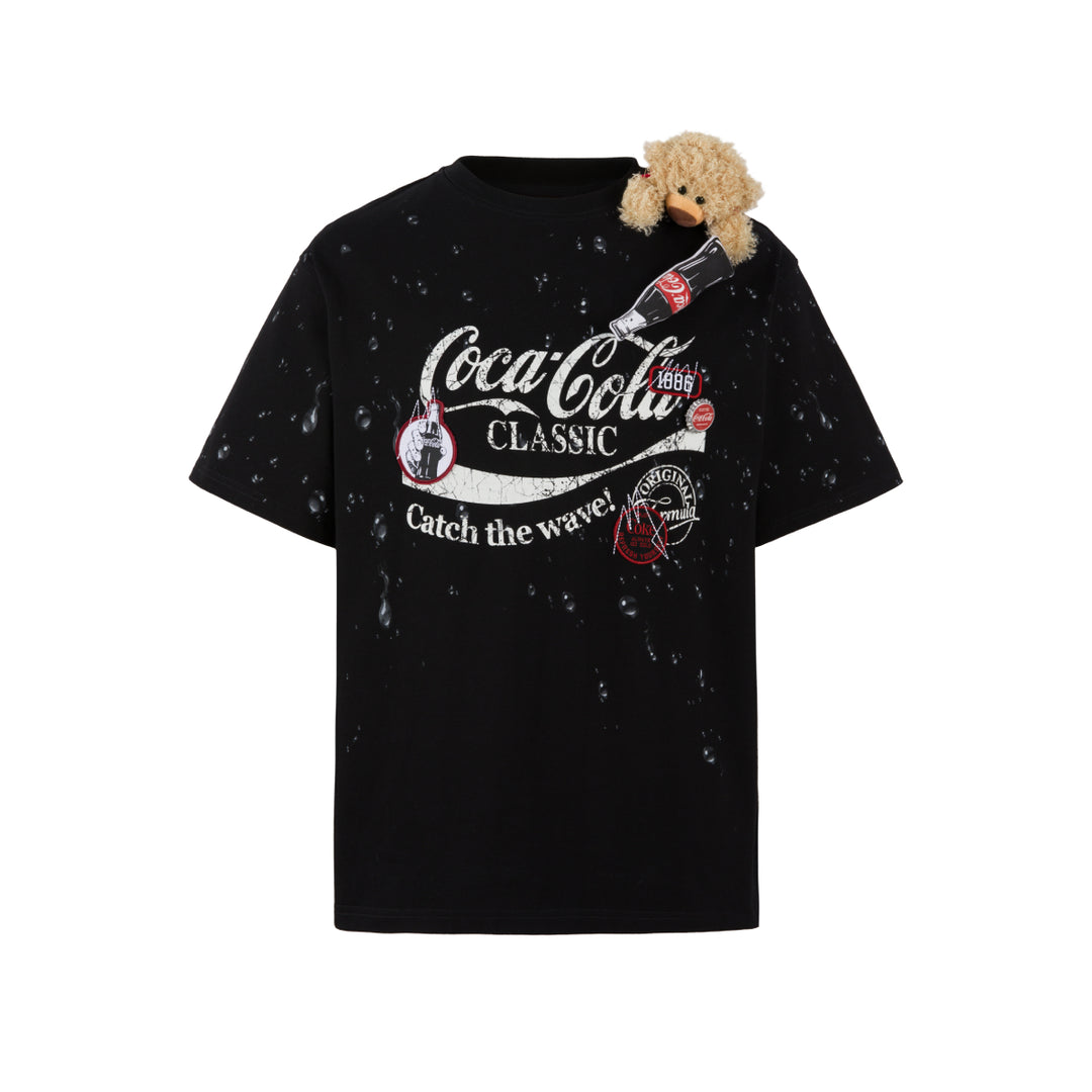 13De Marzo X Coca-Cola Bear Water Drop T-Shirt Black - Mores Studio