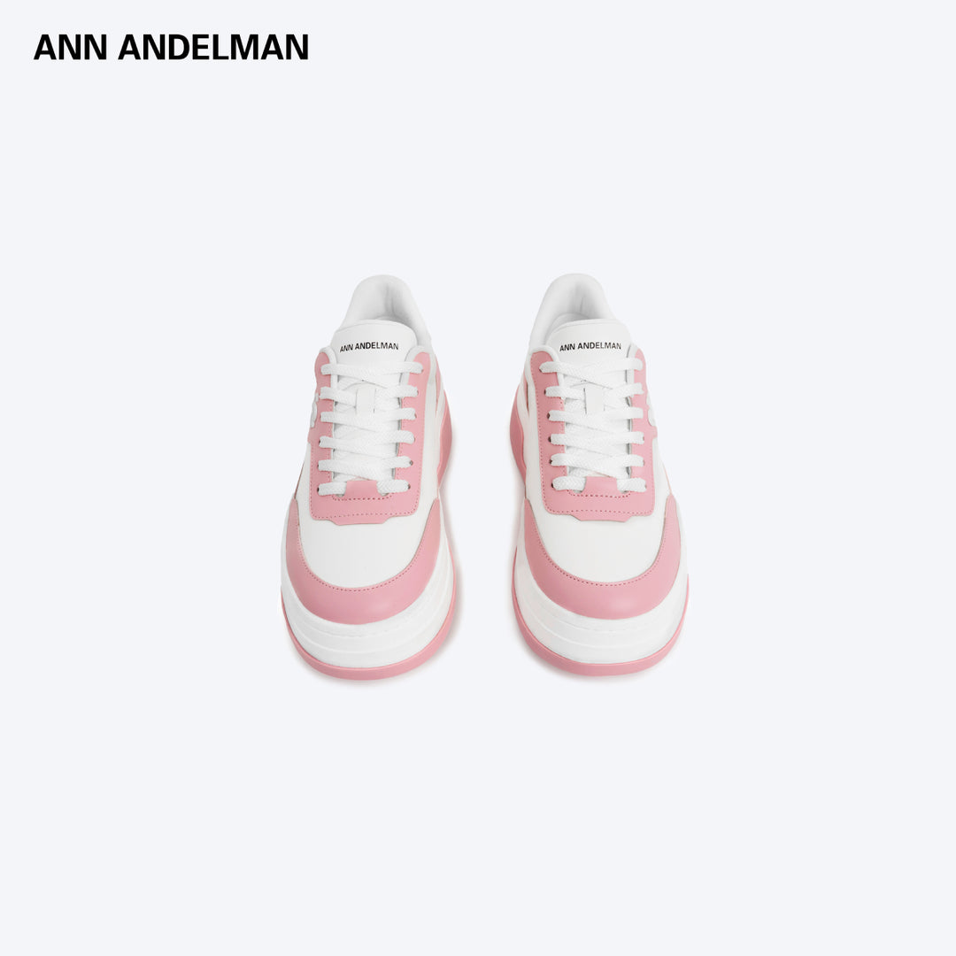 Ann Andelman Logo Heel Platform Sneaker Light Pink