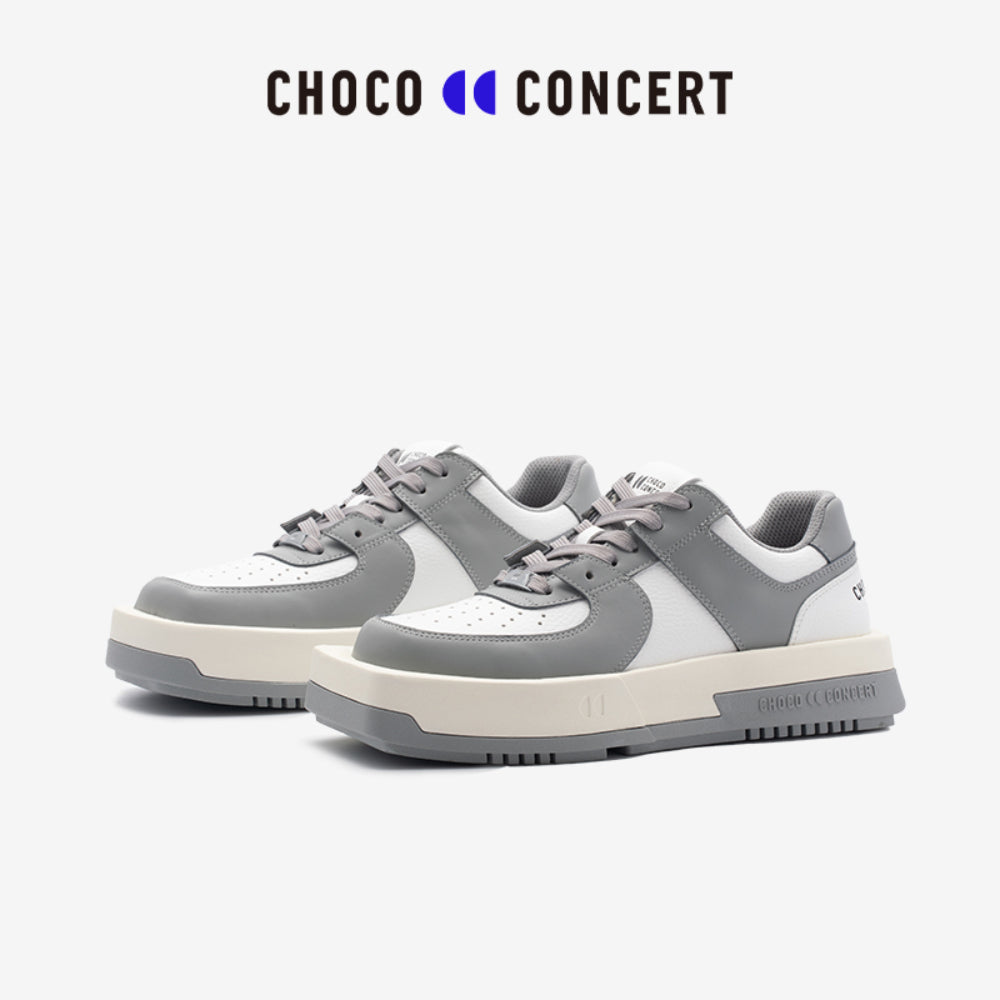 Choco Concert Mis-Matched Square Toe Sneaker Grey - Mores Studio